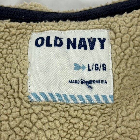 Old Navy Full Zip Hoodie Sweatshirt Mens Size Large Navy Blue Hooded Faded - Picture 6 of 10